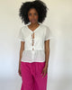 Sommerliche Bluse mit Stickmuster