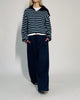 High-Waist Stoffhose aus Viskose