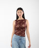 Mesh Top mit abstrakten Muster in Bewegung