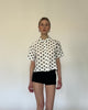 Kastige Bluse mit Polkadots