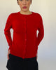 Weiche Basic Strickjacke rot