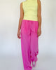 High Waist Stoffhose aus Viskose pink