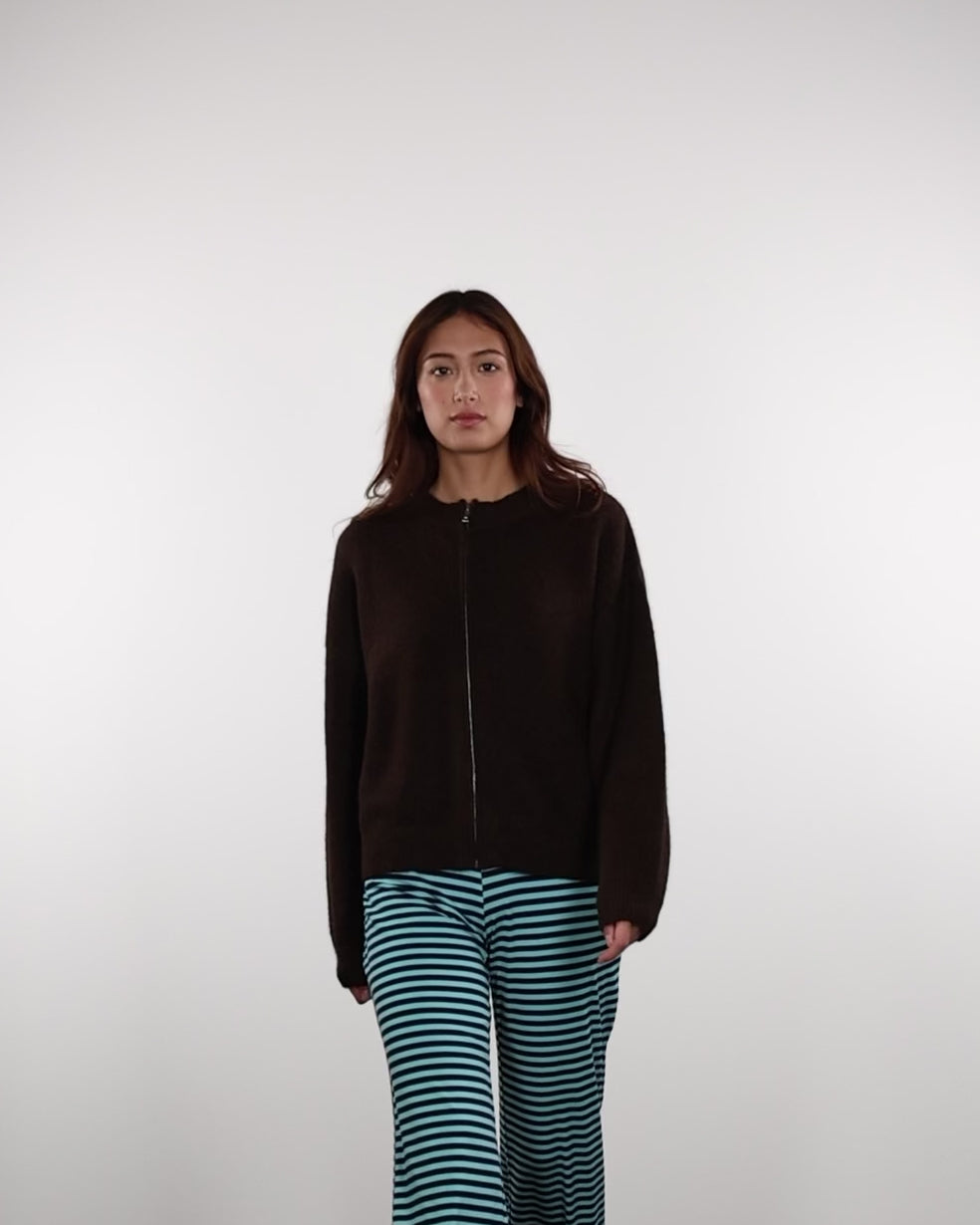 Strickjacke mit Reißverschluss
