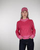 Gestreifter Pullover mit abgesetzten Farben Im Laufen