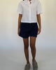 Kurze Shorts aus Leinen-Mix