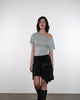 Asymmetrischer Rock mit floralem Blumenmuster