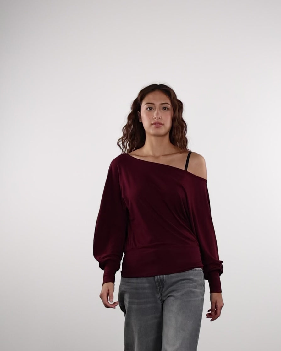 Offshoulder Langarmshirt