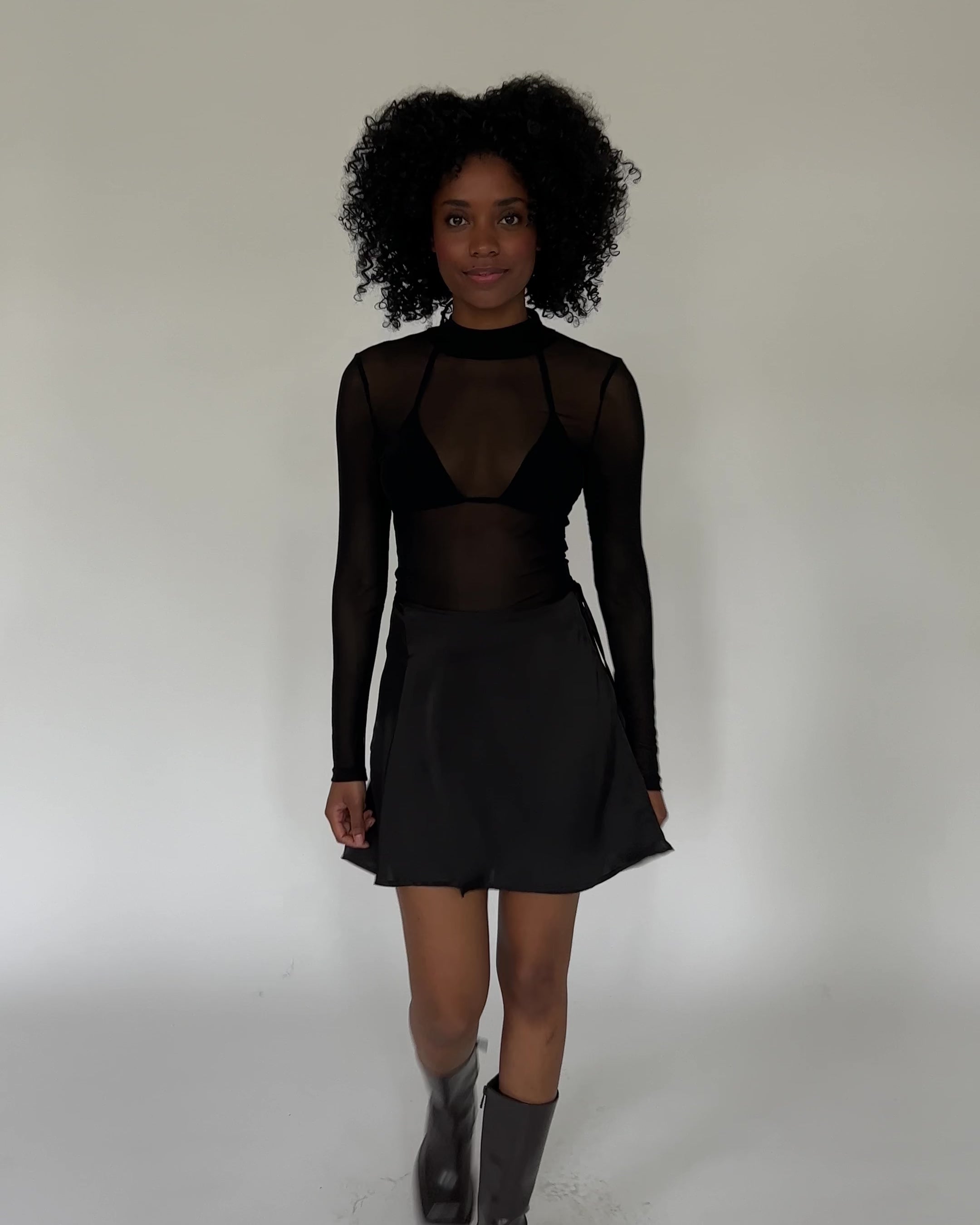 Langarm Mesh Body