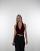Neckholdertop mit Glitzer