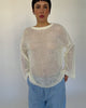 Oversize Strickpullover weiß