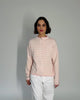 Weite gestreifte Strickjacke