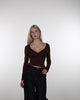 Basic Langarmshirt mit V-Ausschnitt