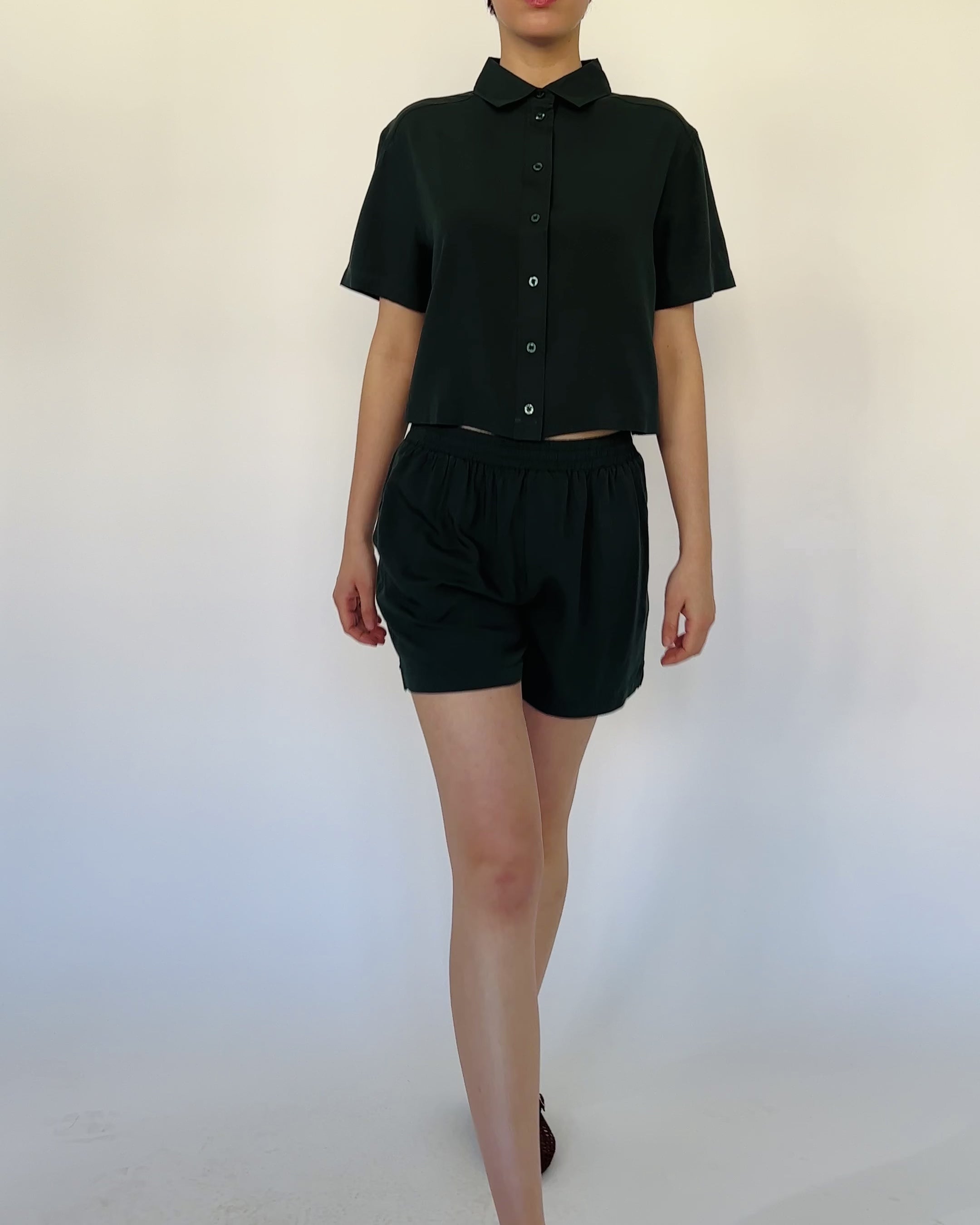 Schlichte Shorts aus Viskose